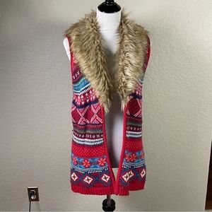 H&M L. O. G. G. Faux Fur Sweater Vest Size Medium